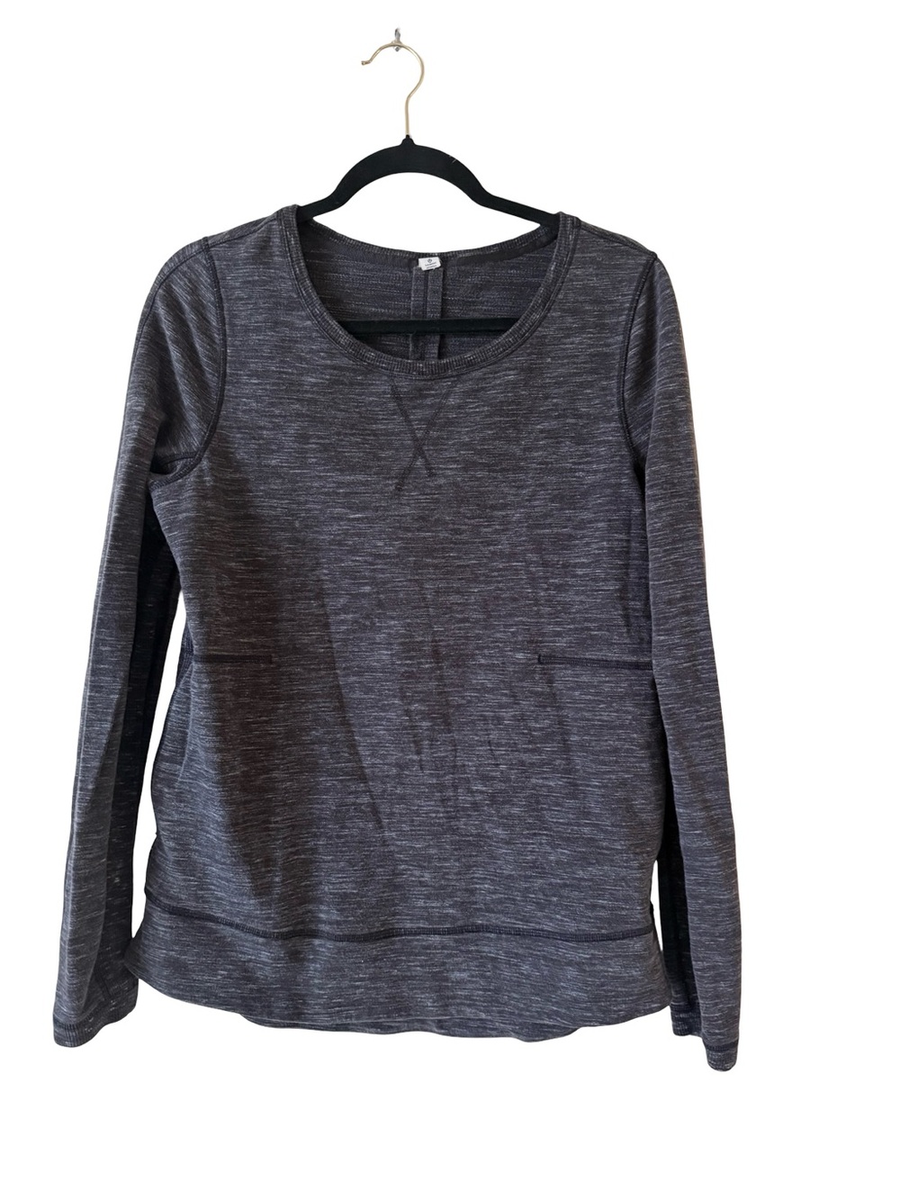 Lululemon Exhalation Pullover II Sweatshirt Heathered  Gray sz 8